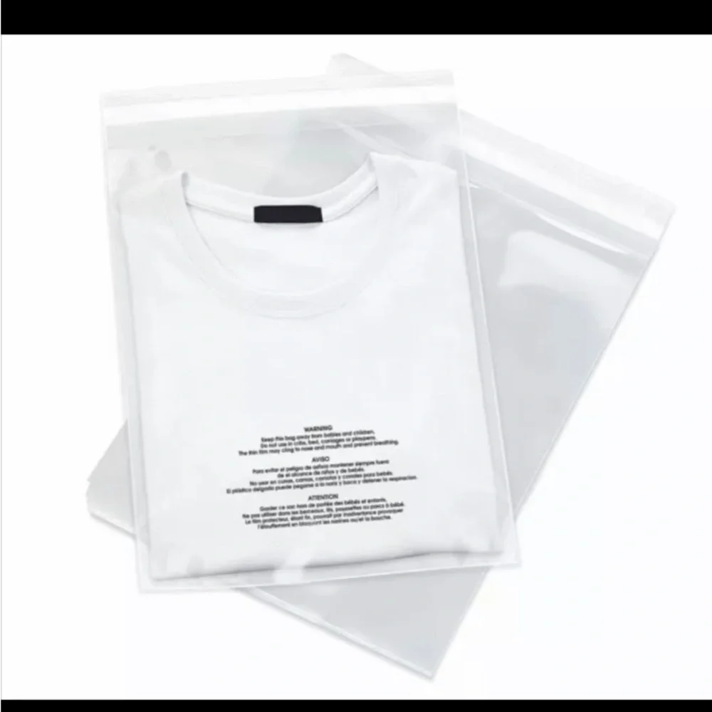 50ct~ 8x10’ Clear Poly Bags-Suffocation Label🟣🆕🟣 W/Free 50ct Thank You Stickers